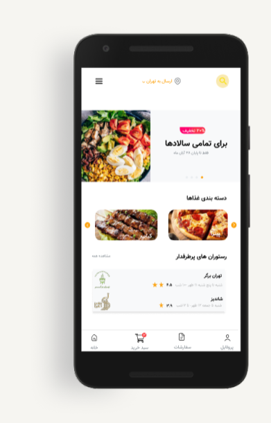 The image of a zarfood application